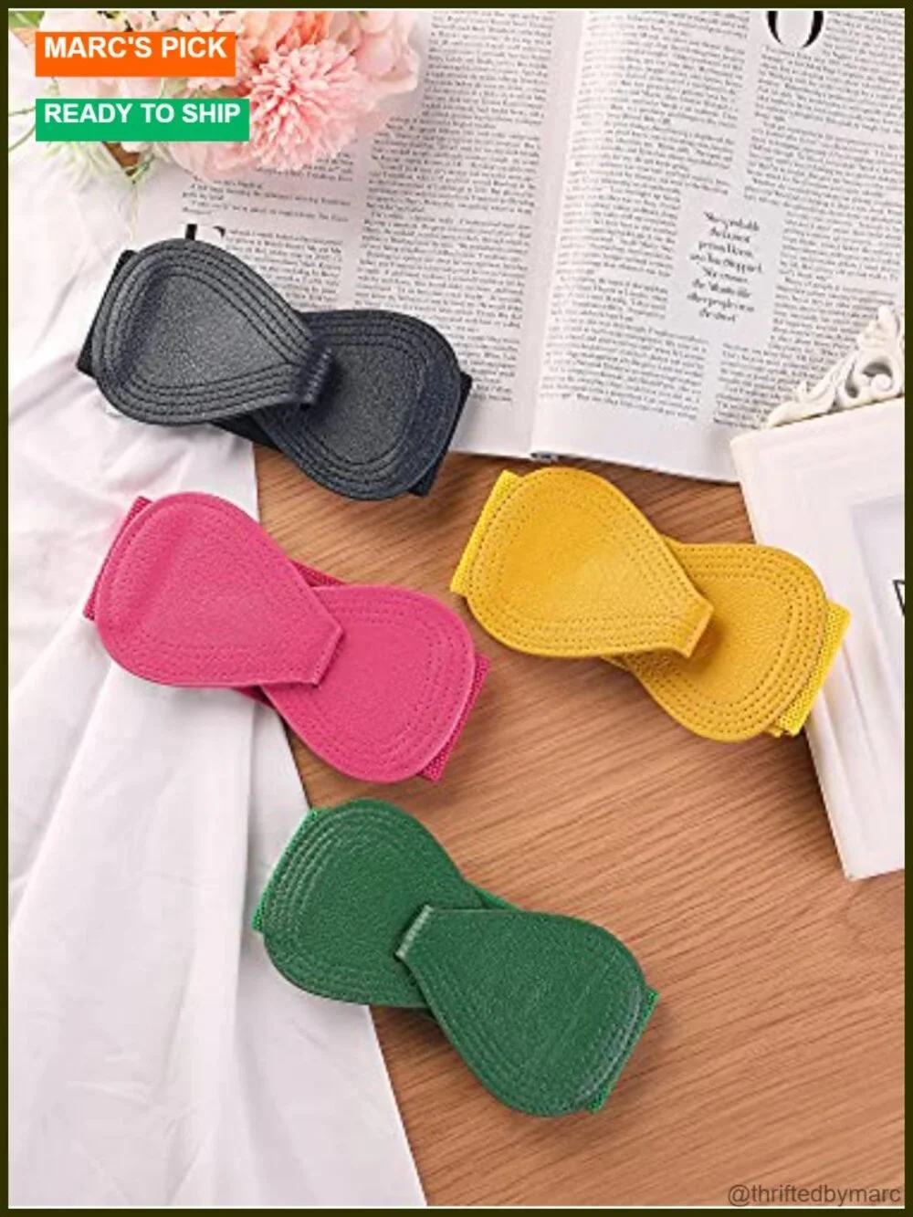 2pcs Plus Size Faux Leather Elastic Waist Belts with 8-Shaped Buckle